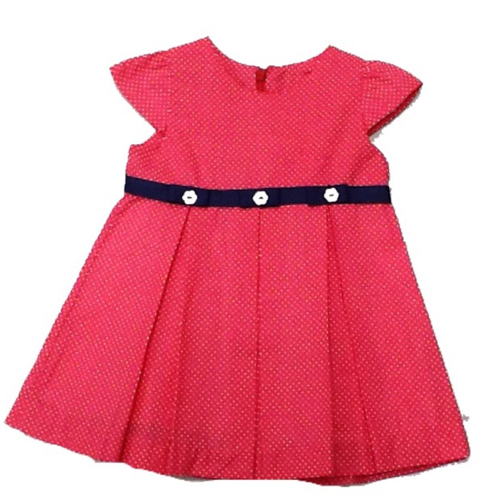 Girandola Baby Girls Dress Red Short-Sleeve Dress